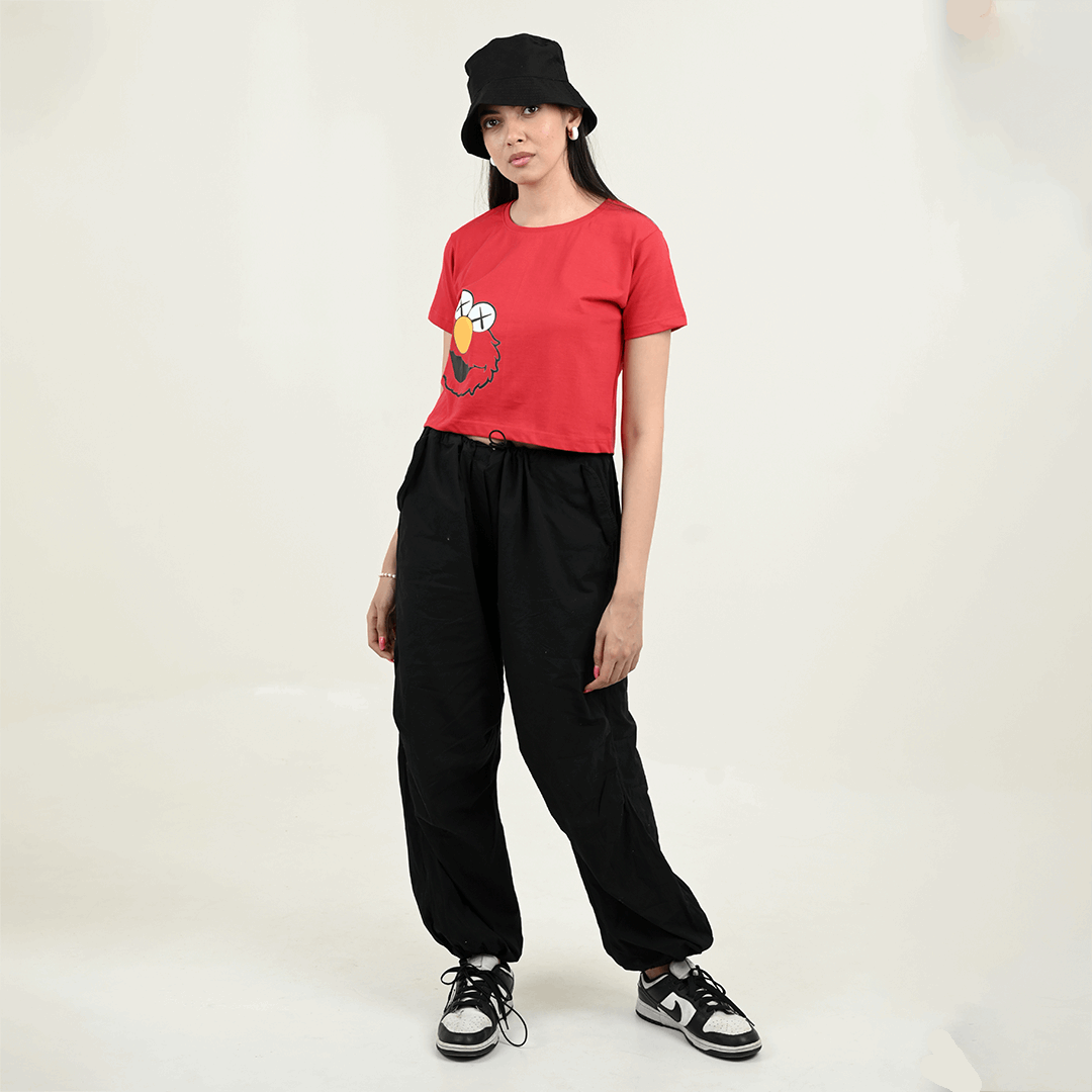 Red Muppet Crop Top Unfussy Fashion